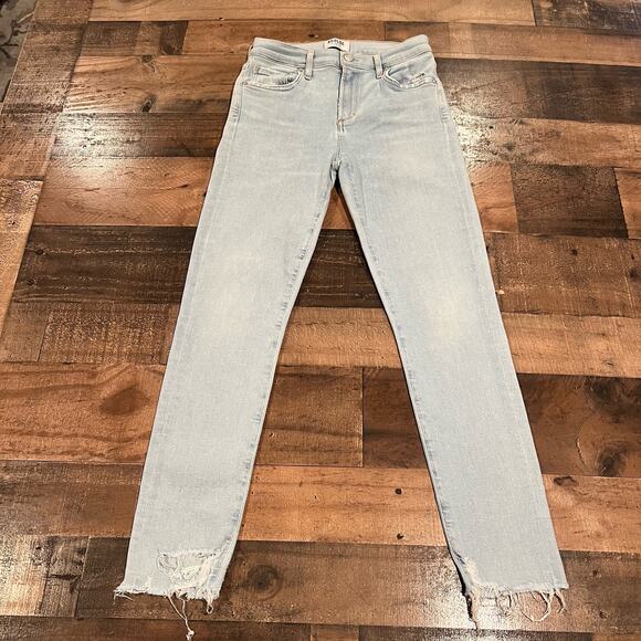 AGOLDE Sophie High Rise Skinny Crop Parallel Light Wash Jeans - Picture 2 of 8